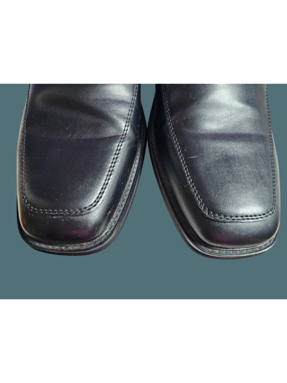 George Dominic Dress Casual Black Cushioned Footbed Loafer Shoes Men Size 10